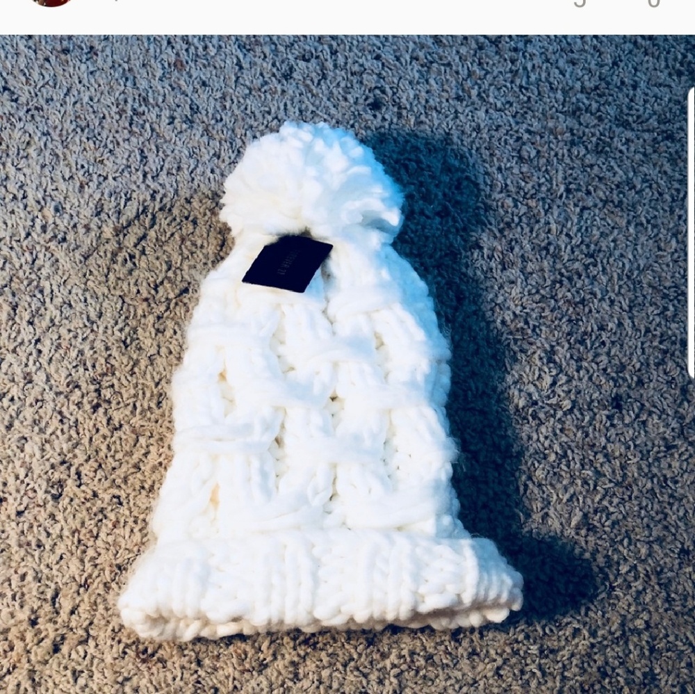 White winter beanie